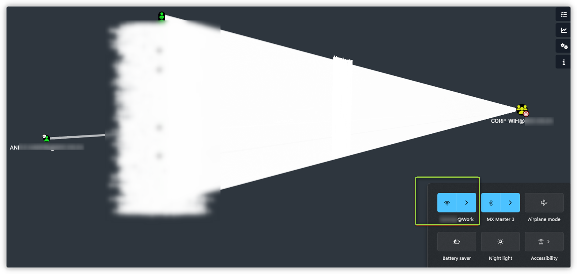 Authenticating to the secure corporate Wi-Fi network using the compromised AD credentials